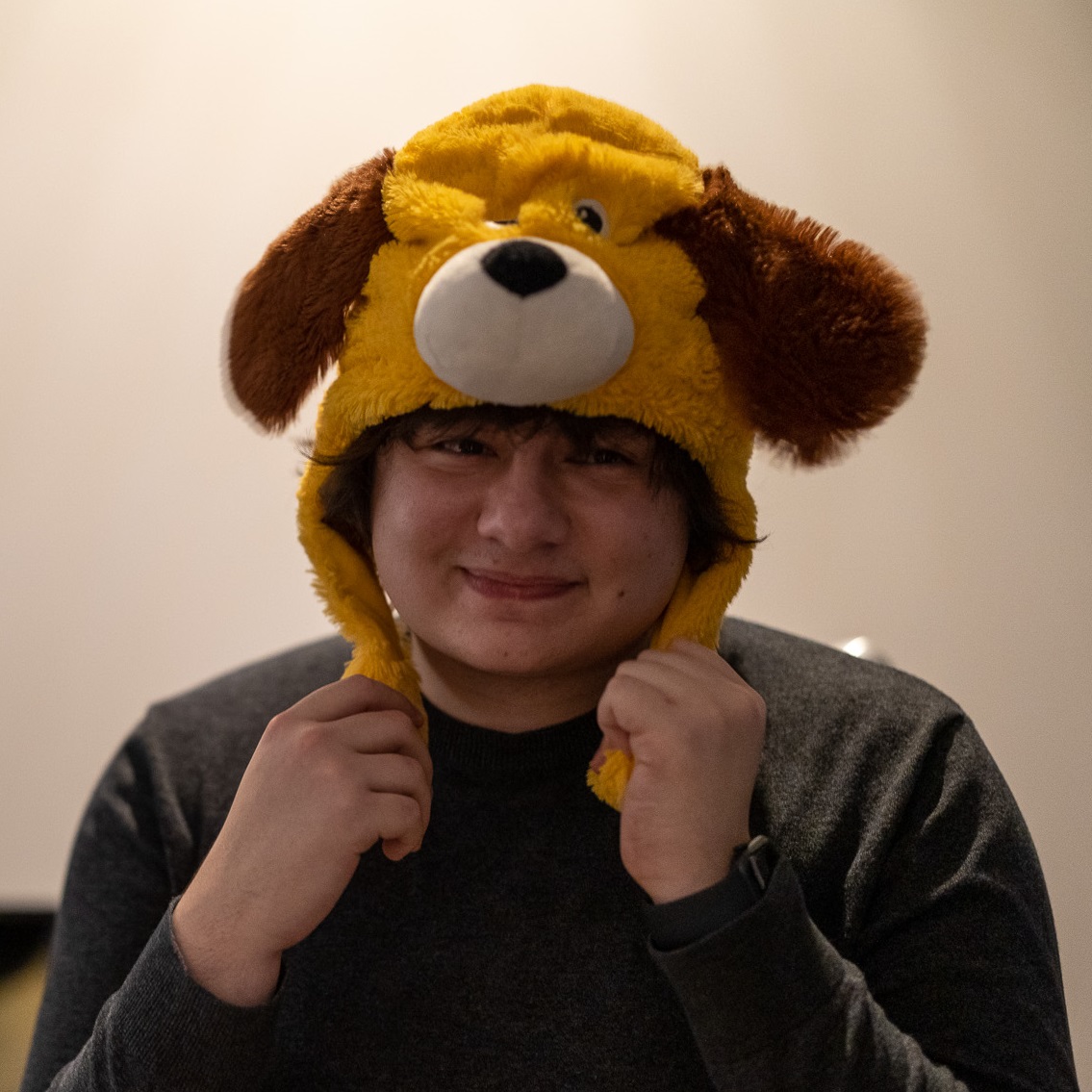 me with a funny hat on